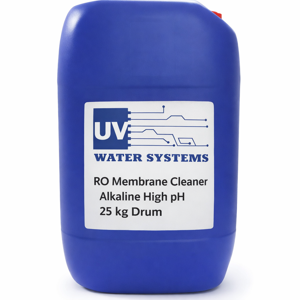 RO Membrane Cleaner Alkaline High pH 25 kg Drum – UV Water Systems Oman