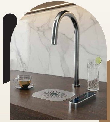 Sparkling water tap Oman - Quatreau The Q installed in a modern kitchen