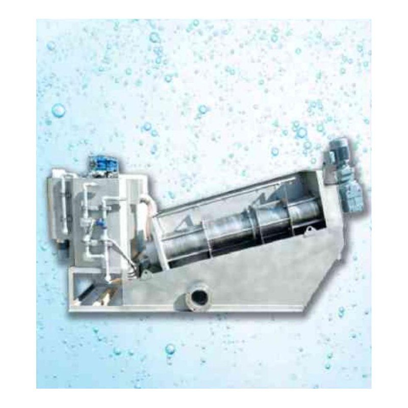 Sludge Dewatering Screw Press – Water Matrix Multi Disk Screw Press supplied by UV Water Systems Oman